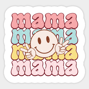 Mama Mama Smiley Face Sticker